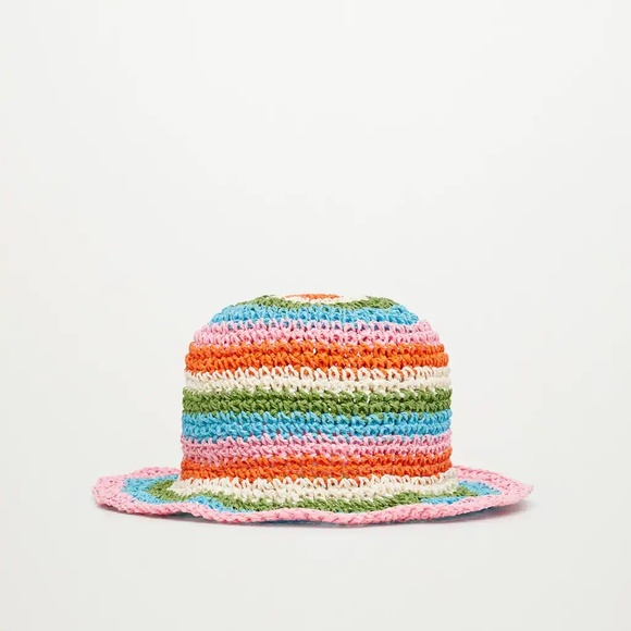 Striped Raffia Hat - Picture 1 of 7